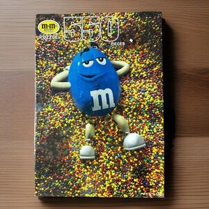 Vintage M&M Candy World Las Vegas BLUE 550 Piece Jigsaw Puzzle - Sealed
